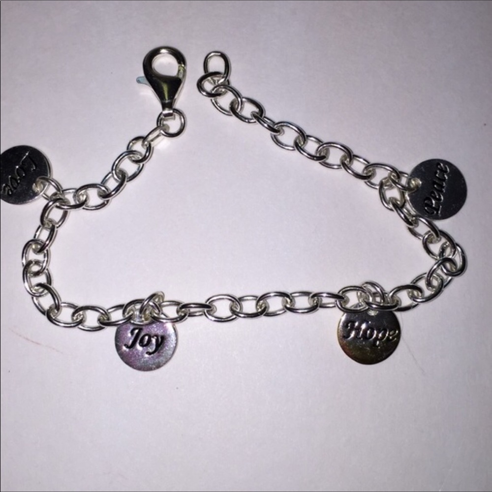 925 SterlingSilver Inspirational Charm 6.75”